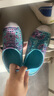 Skechers斯凱奇童鞋女童洞洞鞋沙灘鞋夏季一腳套印花透氣兒童涼鞋302114L 【彩虹】青綠色/多彩色/TQMT 33.5 曬單實(shí)拍圖