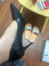 菲洛曼制服鞋高跟酒店工作鞋女黑色鞋細(xì)跟職業(yè)裝尖頭軟皮大碼舒適上單鞋 黑色6cm升級[加固]版 34 曬單實(shí)拍圖