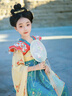 廠(chǎng)家源頭高品質(zhì)刺繡夏秋漢服女童古風(fēng)連衣裙公主裙中國風(fēng)唐裝演出 全套衣服 140 曬單實(shí)拍圖