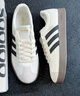 adidas T頭鞋 VL COURT復古板鞋德訓鞋男女阿迪達斯輕運動(dòng) 漢玉白/黑色/樹(shù)脂黃   42 曬單實(shí)拍圖