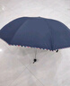 天堂 加大雨傘三折 晴雨兩用商務(wù)傘經(jīng)典格紋10骨大雨傘男女 黑色 曬單實(shí)拍圖