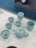 講茗堂天青汝窯茶具套裝送禮品物長輩領(lǐng)導(dǎo)客戶男士生日升職退休喬遷 CL中國汝瓷禮盒汝窯茶壺藍(lán) 曬單實(shí)拍圖
