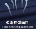 才子（TRIES）商務(wù)休閑POLO衫男夏季新款輕薄透氣撞色條紋領(lǐng)翻領(lǐng)短袖T恤 條紋領(lǐng)深藍色 XL 50(175/92A) 曬單實拍圖
