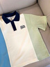 左西童裝男童短袖t恤兒童POLO衫上衣2025新款男孩夏季半袖潮 米白 140 曬單實(shí)拍圖