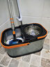 百世王妃家用旋轉(zhuǎn)拖把雙驅(qū)動(dòng)免手洗加厚拖布不銹鋼桶干濕兩用墩布 鋼本色桶+升級(jí)卡扣加強(qiáng)桿【2布】 曬單實(shí)拍圖