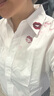 MISS SIXTY2025夏季新款長(cháng)袖襯衫女釘珠片唇印寬松中長(cháng)款薄上衣 漂白 M 曬單實(shí)拍圖