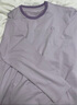 蕉內(nèi)棉棉305H睡衣女士純棉柔軟情侶家居服吸濕速干長袖長褲圓領(lǐng)春秋季 曬單實(shí)拍圖