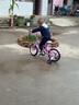 鑫旺彤自行車(chē)兒童3-6-10歲單車(chē)男女童輕便腳踏車(chē)輔助輪5歲女孩車(chē)公主車(chē) 粉色【加寬加大坦克輪】 14寸 適合身高95-115cm 曬單實(shí)拍圖
