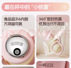 HAERS保溫杯女士高顏值吸管雙飲口水杯子外出便攜式蘋果奶昔(粉)670ml 曬單實拍圖