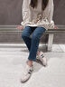 妙麗（Millies）品牌輕奢阿甘鞋防滑德訓鞋2025新款運動休閑女鞋透氣學院風鞋子 白蘭 38 曬單實拍圖