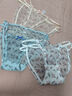 美黛遇性感鏤空細帶蕾絲內褲女雪紡面料小碎花印花甜美可愛(ài)三角褲頭 藍色+白色+粉色 L碼【110-140斤】 曬單實(shí)拍圖