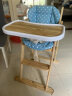 Saoors餐椅婴儿宝宝家用多功能餐桌椅儿童实木靠背折叠饭桌椅子 无漆进口松木餐椅+坐垫 实拍图