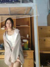 黛芮婷設計感小眾貓咪耳朵薄款連帽運動衫女春秋oversize寬松開衫外套上 灰色(加絨) L 曬單實拍圖