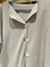 無(wú)印良品（MUJI）女式柔軟針織前開(kāi)睡衣套裝女士家居服女款女裝25年秋季 FD32CC5A 煙熏藍(lán)色 S -M 上裝160/84A 下裝160/66A 曬單實(shí)拍圖