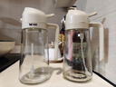 雙槍油壺噴油壺 倒油噴油一體食用油玻璃油壺廚房家用不掛油 奶油白 曬單實拍圖