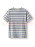 森馬（Semir）涼感T|短袖T恤女短款緊身正肩2025夏季復古條紋上衣109325100039 曬單實(shí)拍圖
