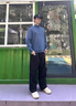 哈吉斯（HAZZYS）男裝 秋款休閑上衣簡(jiǎn)約立領(lǐng)長(cháng)袖衛衣男ABTZE0BDF33 藍色BL XL (180/100A 50) 曬單實(shí)拍圖