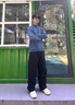 哈吉斯（HAZZYS）男裝 秋款休閑上衣簡(jiǎn)約立領(lǐng)長(cháng)袖衛衣男ABTZE0BDF33 藍色BL XL (180/100A 50) 曬單實(shí)拍圖