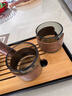 憶壺茶（YIHUTEA）整套茶具泡茶壺套裝玻璃茶杯茶水分離煮茶器辦公室懶人杯子帶茶盤 【含托盤】輕奢黑 壺+木圈2杯 4件 曬單實拍圖