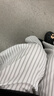 UR2025夏季新款女裝簡(jiǎn)約條紋肌理感系帶闊腿褲UWJ650023 本白條紋 S 曬單實(shí)拍圖