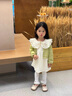 G.DUCKKIDS小黃鴨童裝女童套裝春秋洋氣嬰兒衣服6-12個(gè)月兒童裙子女寶寶春裝 淺灰色EQ036 90 建議1~2歲【 80-90cm】cm 曬單實(shí)拍圖