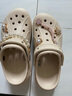 卡駱馳（CROCS）貝拉洞洞鞋沙灘鞋包頭女鞋厚底拖鞋|210062 冬日白 -11S(含智必星） 36 (220mm) 37 曬單實(shí)拍圖