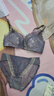 莫代爾 內(nèi)衣女小胸聚攏調(diào)整型收副乳防下垂上托無鋼圈一套文胸罩性惑 墨灰色-套裝 80B 36 曬單實拍圖