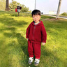 G.DUCKKIDS童裝兒童外套男童套裝春秋季新款中小童運動(dòng)服酷帥時(shí)髦男寶寶衣服 紅色 90碼（建議寶寶10-12公斤 24-36 曬單實(shí)拍圖