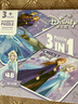 迪士尼（Disney）磁性拼圖冰雪奇緣兒童玩具磁貼三折頁拼圖(12+16+20)片33DF0938 曬單實拍圖
