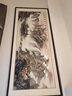 禮御友嘉純手工刺繡青山碧水共云天蘇繡成品掛畫(huà)辦公室客廳沙發(fā)背景裝飾畫(huà) 畫(huà)芯尺寸160*60cm 帶框195*85cm 曬單實(shí)拍圖