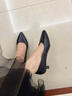 蜘蛛王女鞋2026秋季新款黑色高跟鞋女士細跟軟皮工作鞋尖頭氣質(zhì)皮鞋子女 黑色【舒適柔軟真皮】 37 (235mm) 【專(zhuān)柜正品】 曬單實(shí)拍圖