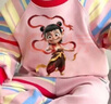 女童秋裝套裝1-3-6-9歲兒童衣服秋衣秋褲 哪吒兒童衛衣套裝兩件套 粉紅色哪吒套裝#7602 120 碼建議身高110-120cm 40-45斤 曬單實(shí)拍圖