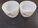 鈺銓龍門(mén) 白瓷茶杯 羊脂玉瓷素燒手繪水墨陶瓷主人杯喝茶品茗杯教師節禮物 手繪水墨迎福杯-（6個(gè)） 100ml 曬單實(shí)拍圖
