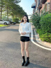 卓詩(shī)尼短靴女2025秋季新款西部牛仔靴厚底增高單靴美拉德堆堆靴馬丁靴子 棕色-單里 37 曬單實(shí)拍圖