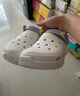 斯凱奇（Skechers）怪獸泡泡鞋|女防滑耐磨涼拖鞋休閑外穿洞洞鞋 女-白色/多彩色/WMLT 37 曬單實(shí)拍圖