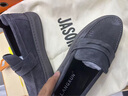 JASONWOOD國際一線(xiàn)奢侈品牌磨砂頭層翻毛新款休閑真皮厚底套腳樂(lè )福牛皮男鞋 黑色 【品牌男鞋】 41 【皮鞋碼】 曬單實(shí)拍圖