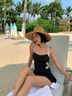atlanticbeach2025新款爆款海邊度假泳衣女時(shí)尚性感鏤空連體裙式泳裝遮肉顯瘦 曬單實(shí)拍圖