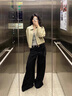 紅蜻蜓美式短款夾克外套女春秋2025新款韓版寬松休閑工裝棒球服 卡其色 L （90-105斤） 曬單實(shí)拍圖