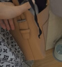 真皮大容量女包二層牛皮斜挎包百搭單肩包大氣通勤水桶包新款 煙灰色 無(wú)禮盒 曬單實(shí)拍圖