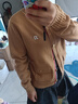 Navigare意大利小帆船簡(jiǎn)約羊毛衫女士2025秋季新款親膚針織衫簡(jiǎn)約開(kāi)衫毛衣 沙褐色 L 曬單實(shí)拍圖