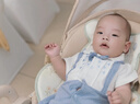G. DUCKKIDS小黃鴨嬰兒連體衣夏季薄款寶寶周歲禮服滿月百天哈衣新生兒夏天衣 藍色印象短袖連體 73cm 曬單實拍圖