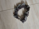 復古黑白格紋花邊發(fā)圈女氣質(zhì)扎高馬尾發(fā)繩高彈力發(fā)橡皮筋頭繩 黑白格紋花邊小腸圈【灰色】 曬單實(shí)拍圖