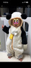 巴拉巴拉童裝嬰兒連體衣寶寶外出抱衣爬服2025秋冬裝新款絨感萌趣可愛(ài)造型 奶白大熊貓 80cm 曬單實(shí)拍圖