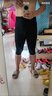 李寧（LI-NING）籃球緊身褲男高彈訓(xùn)練褲七分壓縮褲男運(yùn)動打底褲跑步短褲 曬單實(shí)拍圖