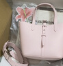 CHARLES&KEITH25秋新品簡(jiǎn)約通勤手提水桶包菜籃子包生日禮物CK2-10151518 Cotton Candy Pink棉花糖粉 S 曬單實(shí)拍圖