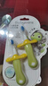 bc babycare兒童成長(cháng)牙刷1-3歲+寶寶口腔清潔換牙期嬰幼兒口腔清潔 倍速牙刷2支【1-3歲 防戳擋板】原力青 曬單實(shí)拍圖