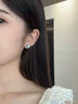 金店同款999純銀耳環(huán)2025年新款輕奢感氣質(zhì)大氣耳飾女士 【珍貴寶石】 禮盒：永生真花 曬單實(shí)拍圖