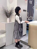 Dudant國(guó)際品牌女童連衣裙春秋2025新款兒童長(zhǎng)袖公主裙秋季大童女孩背帶 [羊駝絨鯊魚褲+黑色內(nèi)搭+灰色裙 120 cm建議身高115左右 曬單實(shí)拍圖