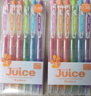 百樂(lè)（PILOT）JUICE果汁筆彩色中性筆0.5簽字筆按動(dòng)水筆文具套裝手賬高顏值 金屬色系套裝LJU-60EF-6CM 曬單實(shí)拍圖