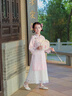 旗鉑旗袍女童春秋2025新款兒童國風(fēng)新中式漢服女孩古風(fēng)古裝唐裝秋 月綺羅長袖粉 不含配飾 130 曬單實拍圖